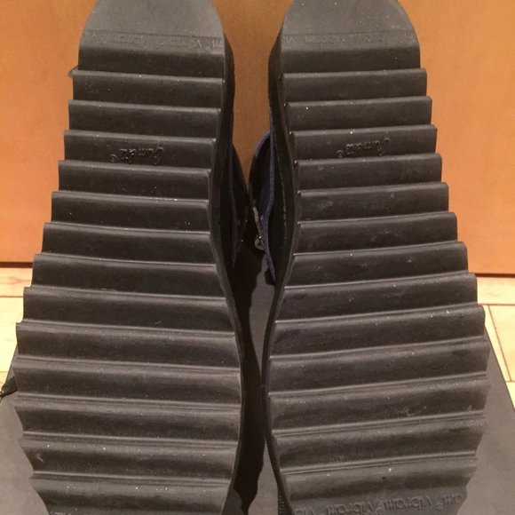 RAF SIMONS Men's Leather High Top Buckle Sneakers - Picture 3 of 8